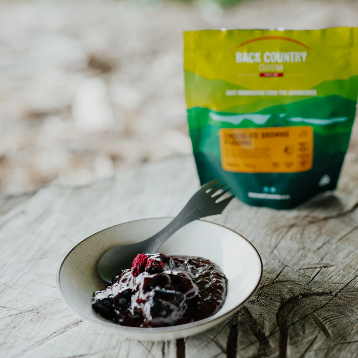 BACK COUNTRY CHOCOLATE BROWNIE PUDDING