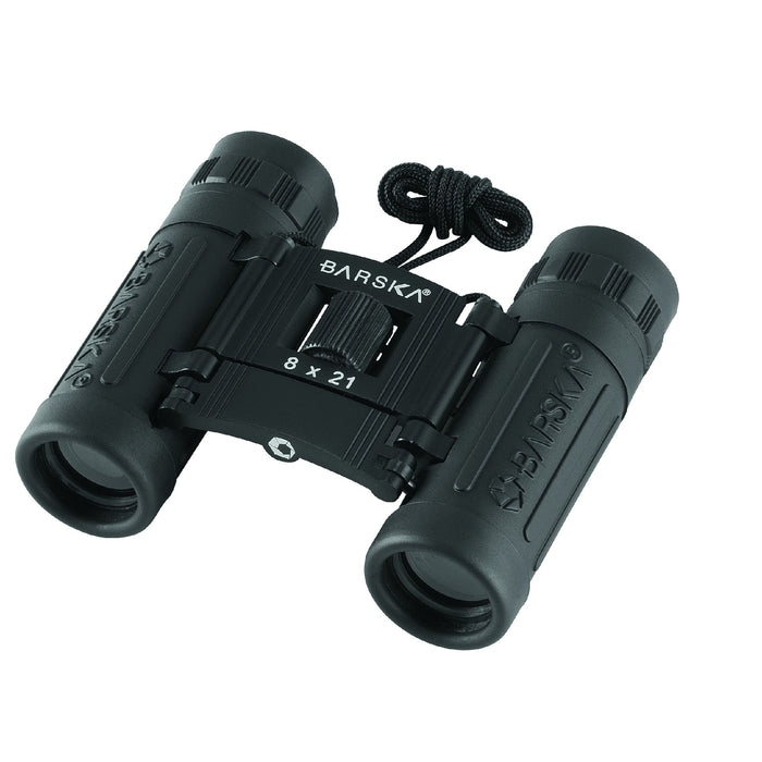 BARSKA LUCID VIEW BLACK COMPACT BINOCULARS [SZ:8X21]