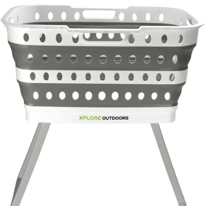 BBQARM COLLAPSABLE LAUNDRY BASKET WITH FOLD-OUT LEGS
