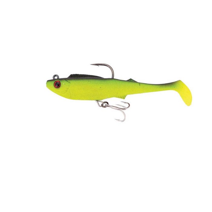 BERKLEY SHIMMA PRO RIG [SZ:8.5 INCH CLR:GREEN NEON]