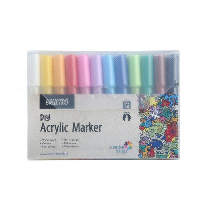 Brustro DIY Acrylic Marker - SCOOBOO - BRAM12BS - Permanent Markers
