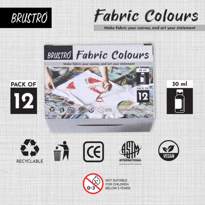 Brustro Artists Multicolor Fabric Colours Set