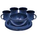 CAMPFIRE ENAMEL DINNERSET 4 PERSON NAVY