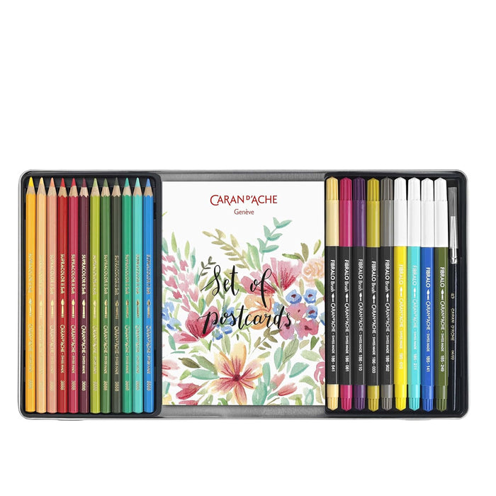Caran d'Ache Botanical Colouring and Lettering Set by Julie Thomas