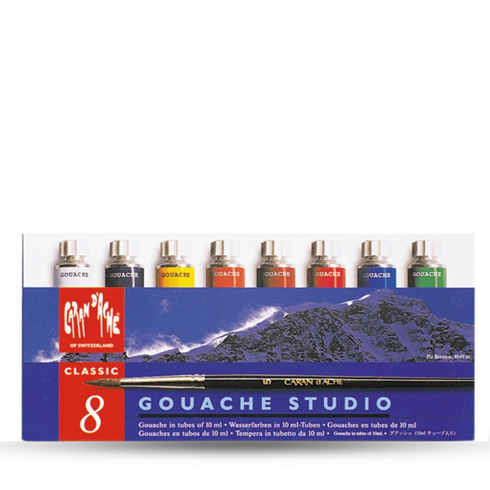 Caran d'ache Classic Gouache Studio Colour Tubes - 10ml in 8 Shades