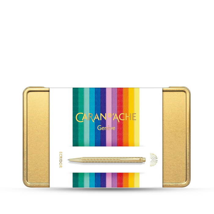 Caran D'Ache Colour TReasure Ecridor Sunlight Gift Set Ballpoint Pen & Leather Case