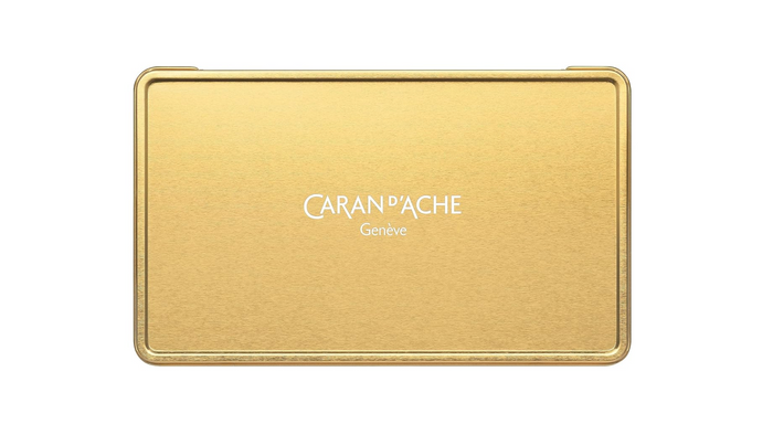 Caran D'Ache Colour TReasure Ecridor Sunlight Gift Set Ballpoint Pen & Leather Case