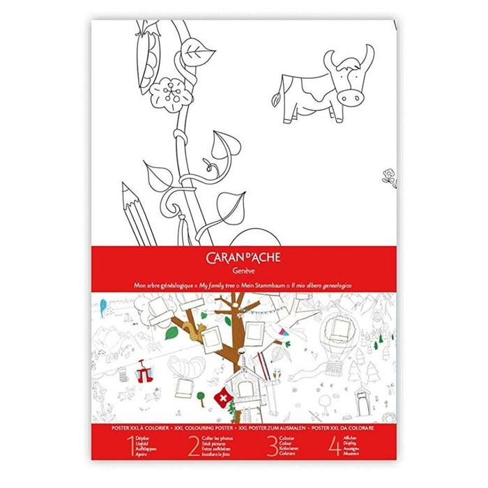 Caran Dache Family Tree XXL Poster 4 Pencils - SCOOBOO - 454.203 - Coloured Pencils