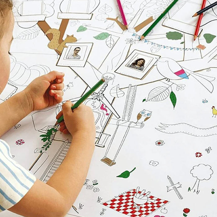 Caran Dache Family Tree XXL Poster 4 Pencils