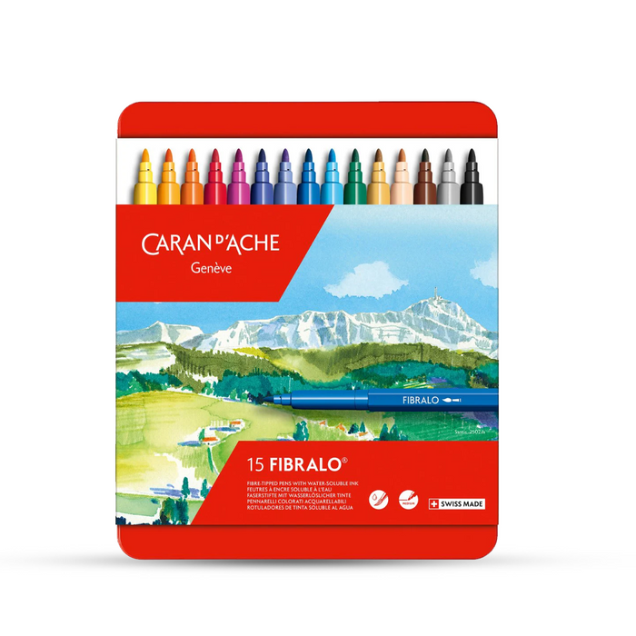 Caran D'ache Fibralo  Tipped 15 Colours Set