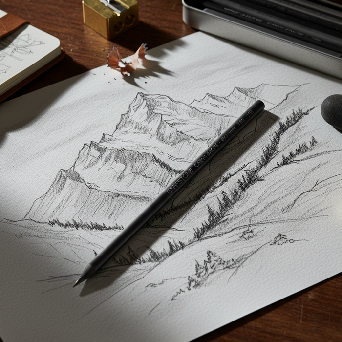 Caran d'ache Grafstone Pure Woodless Graphite Pencil-7MM