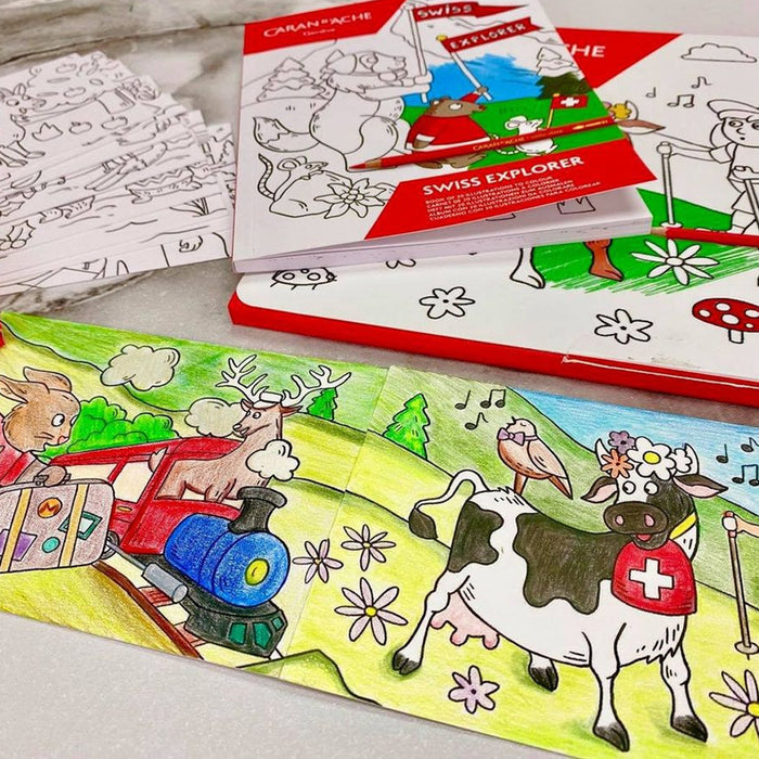 Caran D'ache Swiss Explorer A5 Colouring Book