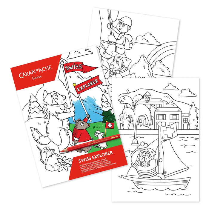 Caran D'ache Swiss Explorer A5 Colouring Book