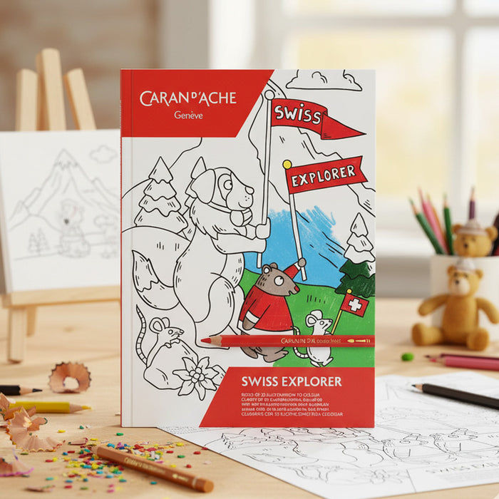 Caran D'ache Swiss Explorer A5 Colouring Book