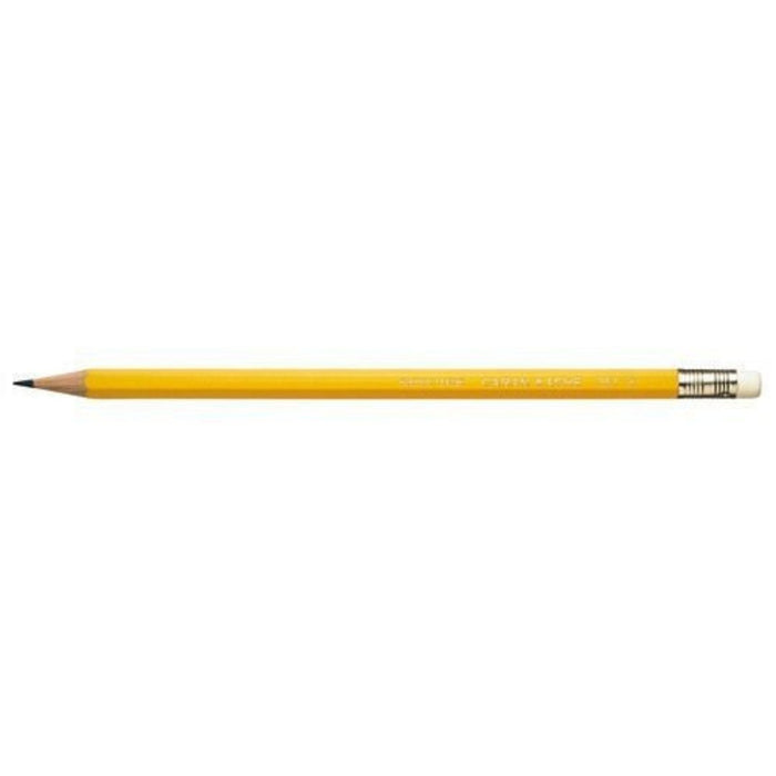 Caran d'ache Yellow Graphite Pencil With Eraser Cap(Pack of 12) - SCOOBOO - 351.272 - Pencils