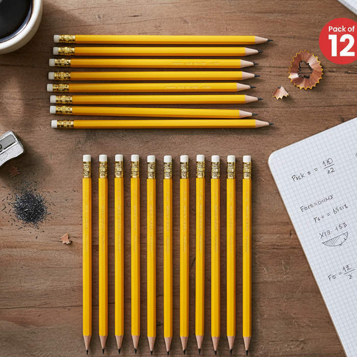 Caran d'ache Yellow Graphite Pencil With Eraser Cap