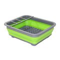 COLLAPSIBLE SILICONE DISH DRAINER GREEN