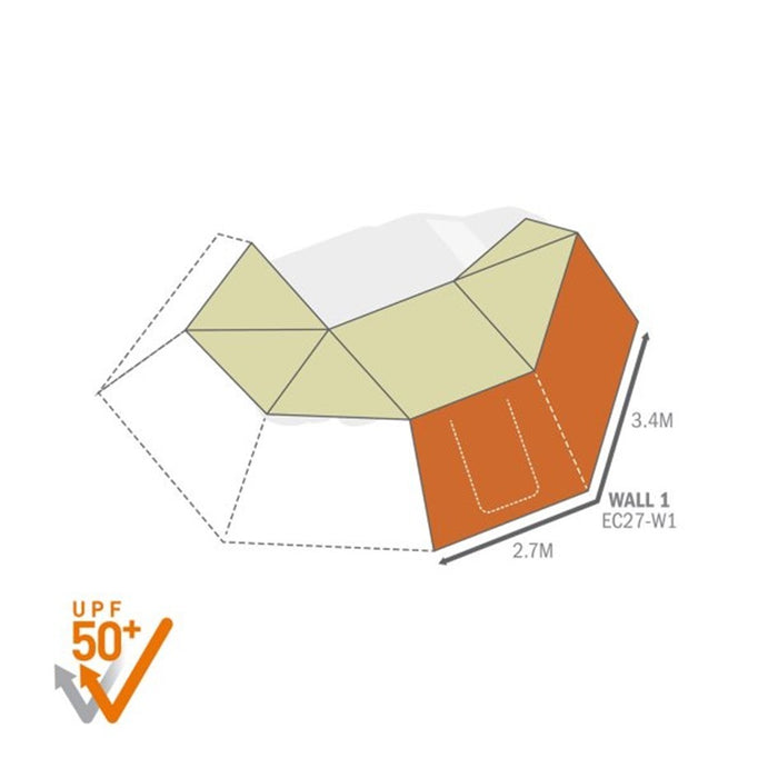 DARCHE ECLIPSE 270 AWNING WALL 1 DRIVERS/RIGHT SIDE