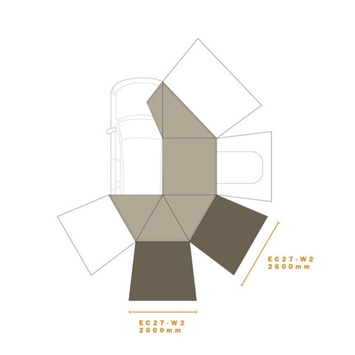 DARCHE ECLIPSE 270 AWNING WALL 2 DRIVERS/RIGHT SIDE