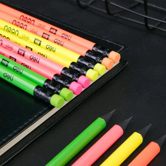 Deli Neon HB Wood Free Pencil
