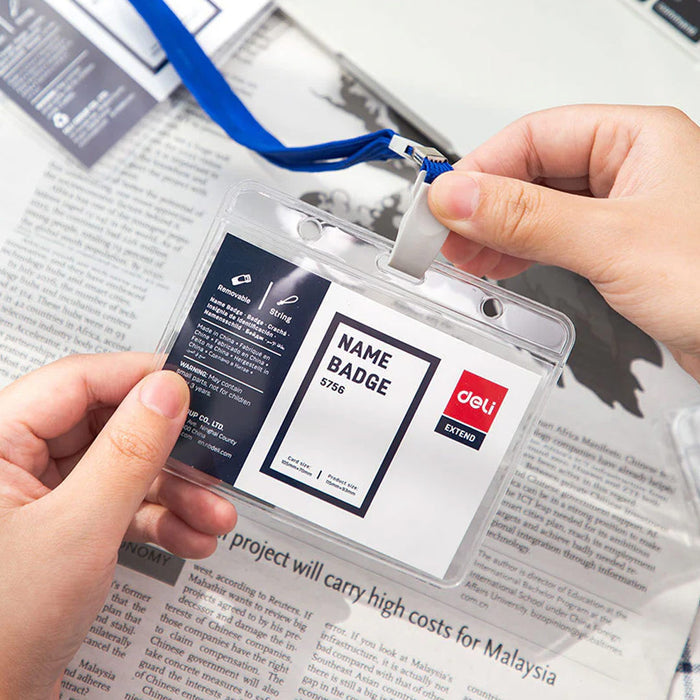 Deli Transparent Name Badge