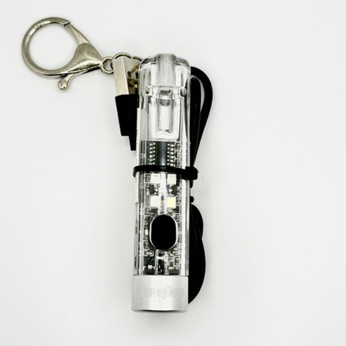 DOGBOX LED TORCH WITH SIDE LIGHTS, WHISTLE AND KEY CHAIN RECHARGEABLE