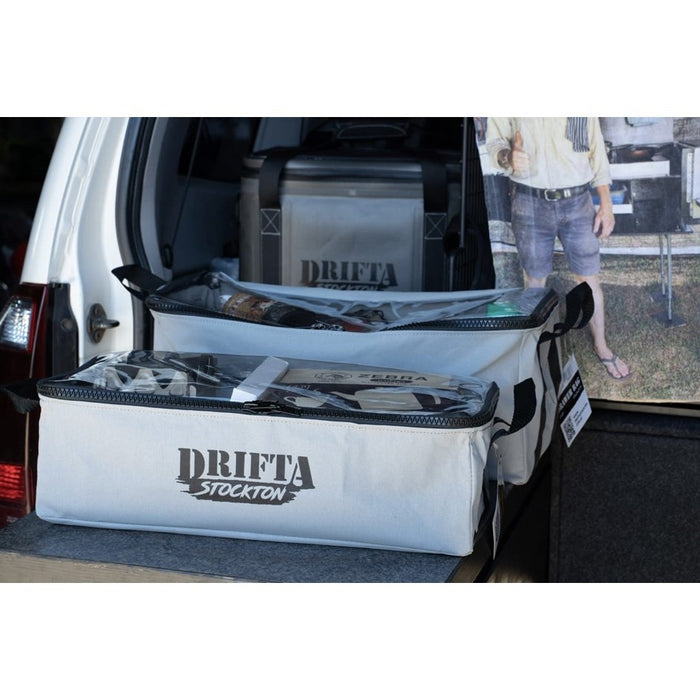 DRIFTA STOCKTON DRAWER BAG CLEAR TOP SMALL GREY
