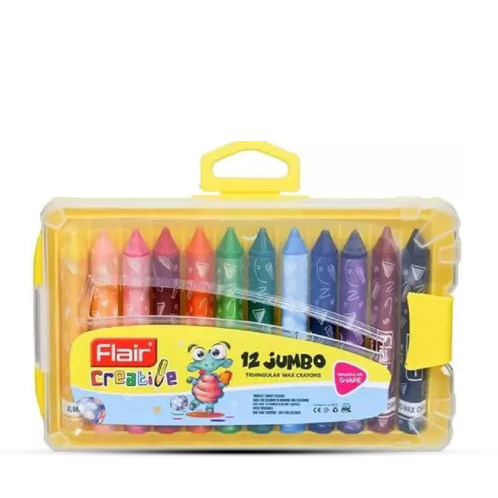 Flair Jumbo Triangular Wax Crayons Set