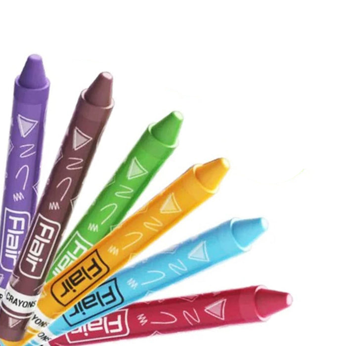 Flair Jumbo Triangular Wax Crayons Set