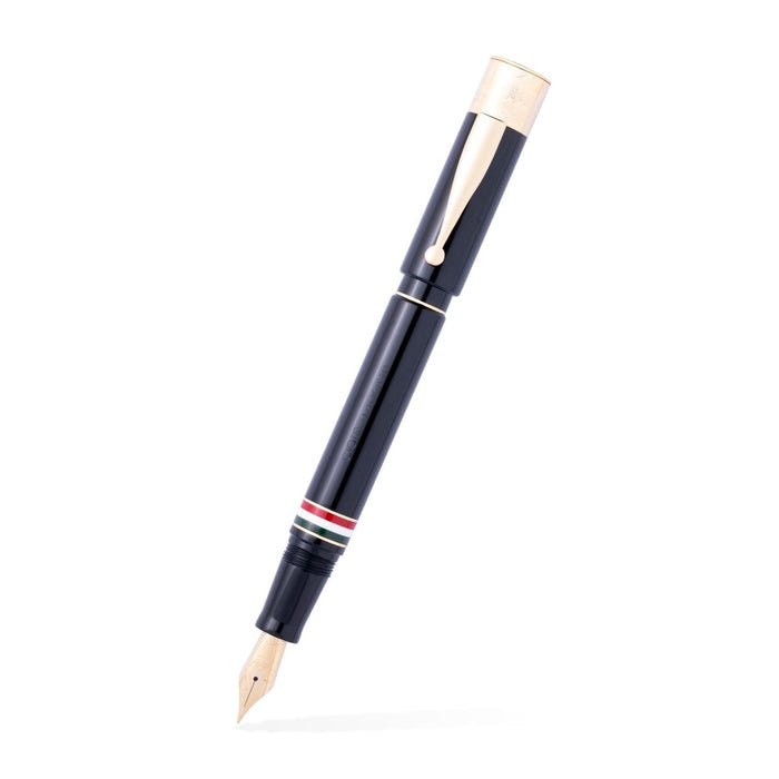 Gioia Partenope Dual Pen- Fountain Pen & Rollerball Pen- Black GT - SCOOBOO - GP-804-M - Roller Ball Pen