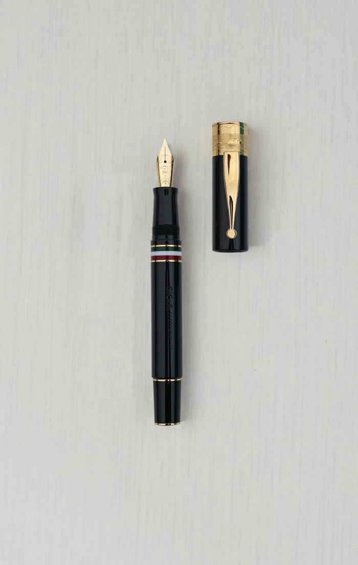 Gioia Partenope Dual Pen- Fountain Pen & Rollerball Pen- Black GT - SCOOBOO - GP-804-M - Roller Ball Pen