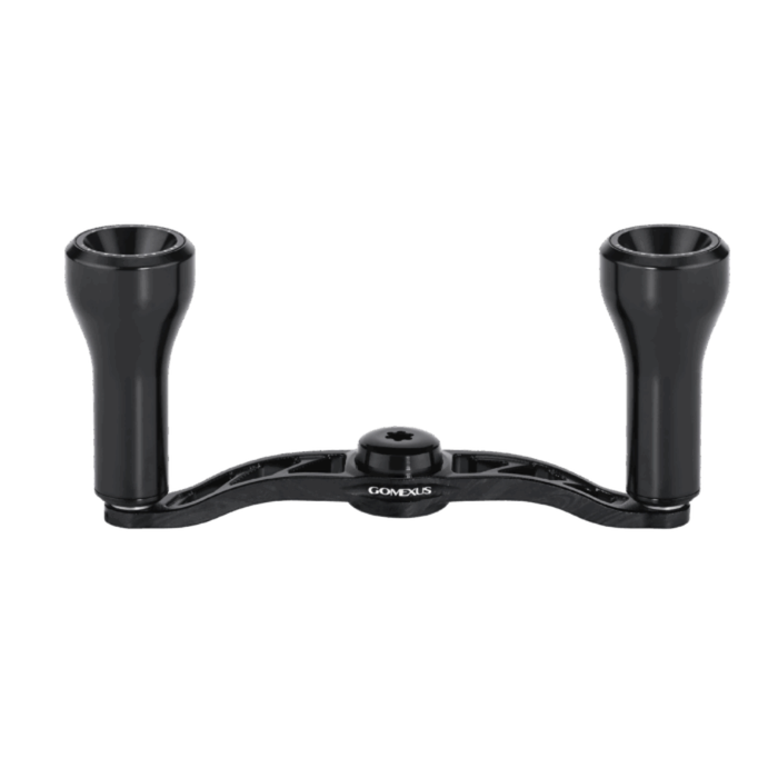 GOMEXUS 100MM ALUMINIUM BAITCAST HANDLE EXQUISITELY ENGRAVED CNC KNOB 24MM [SZ:7X4  CLR:BLACK]