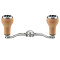 GOMEXUS 120MM ALUMINIUM BAITCAST HANDLE CORK 27MM [SZ:8X5  CLR:SILVER]