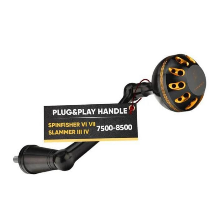 GOMEXUS 92MM ALUMINIUM POWER HANDLE 45MM KNOB PENN [CLR:BLACK & GOLD]