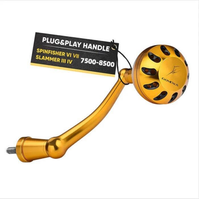 GOMEXUS 92MM ALUMINIUM POWER HANDLE 45MM KNOB PENN [CLR:GOLD & BLACK]