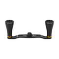 GOMEXUS 95MM CARBON FIBRE HANDLE FOR BAITCAST REEL ALUMINIUM KNOB [SZ:8X5 CLR:BLACK & GOLD]