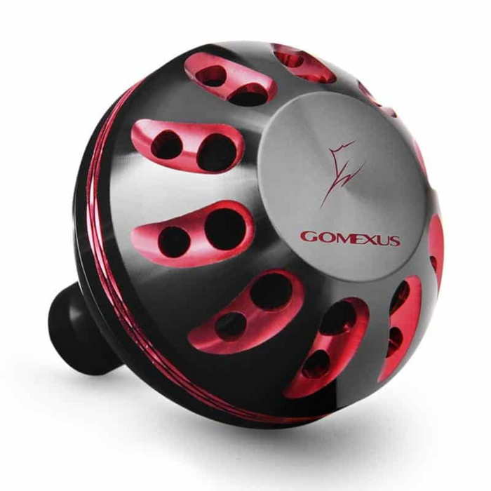GOMEXUS ALUMINIUM POWER KNOB [SZ:38MM CLR:BLACK & RED]