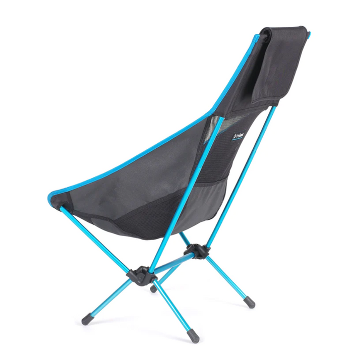 HELINOX CHAIR TWO BLACK WITH CYAN BLUE FRAME