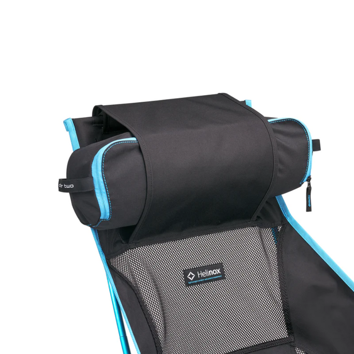 HELINOX CHAIR TWO BLACK WITH CYAN BLUE FRAME