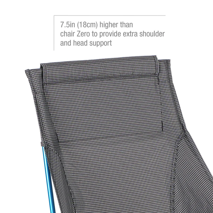 HELINOX CHAIR ZERO HIGHBACK BLACK WITH CYAN BLUE FRAME