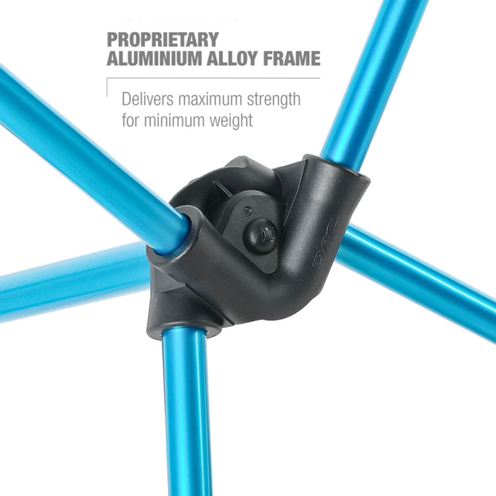 HELINOX CHAIR ZERO HIGHBACK BLACK WITH CYAN BLUE FRAME