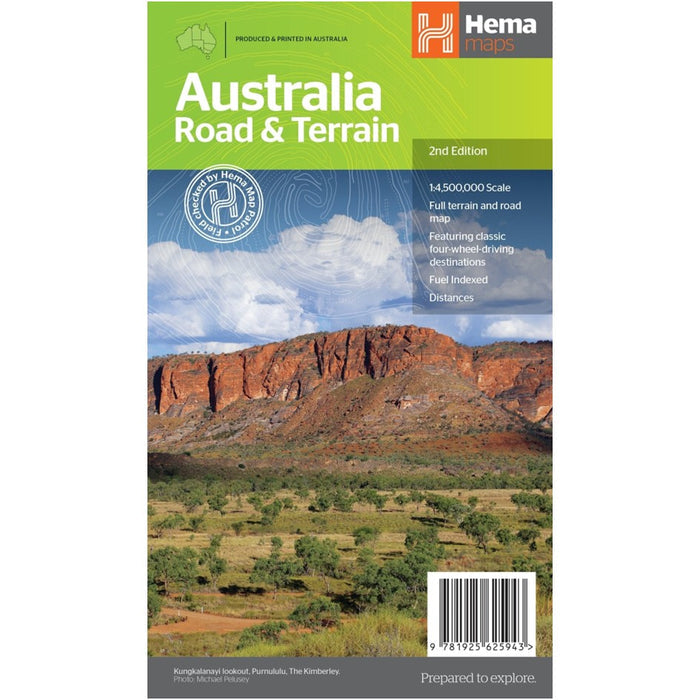 HEMA AUSTRALIA ROAD AND TERRAIN MAP