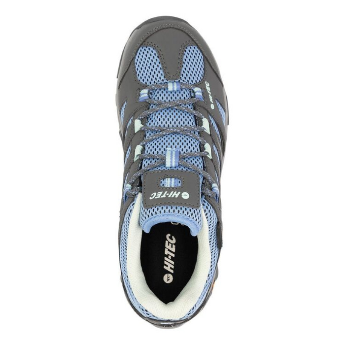 HI-TEC TARANTULA LOW WP HIKING SHOES WOMENS [CLR:GREY/CHARCOAL/CORNFLOWER SZ:8.5]