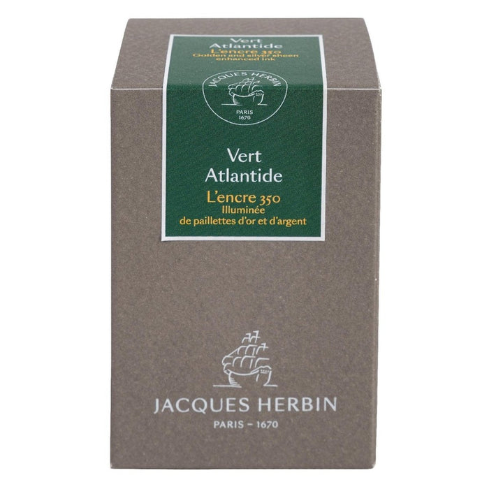 Jacques Herbin 350 Ink Bottle (Vert Atlantide - 50ML) 15139JT - SCOOBOO - JHB_350_INKBTL_VERTATLDE_50ML_15139JT - Ink Bottle