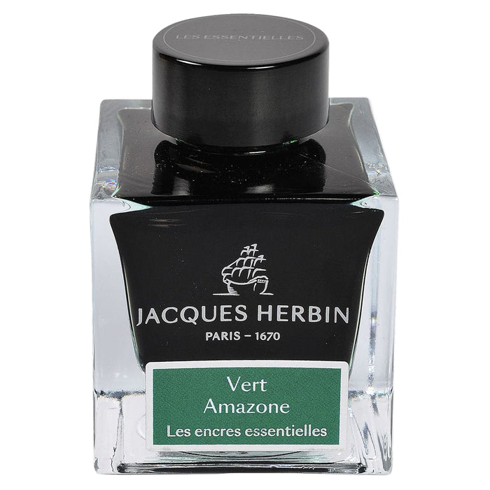 Jacques Herbin Essentielles Ink Bottle (Vert Amazone - 50 ML) 13137JT - SCOOBOO - JHB_INKBTL_VRTAMZ_50ML_13137JT - Ink Bottle
