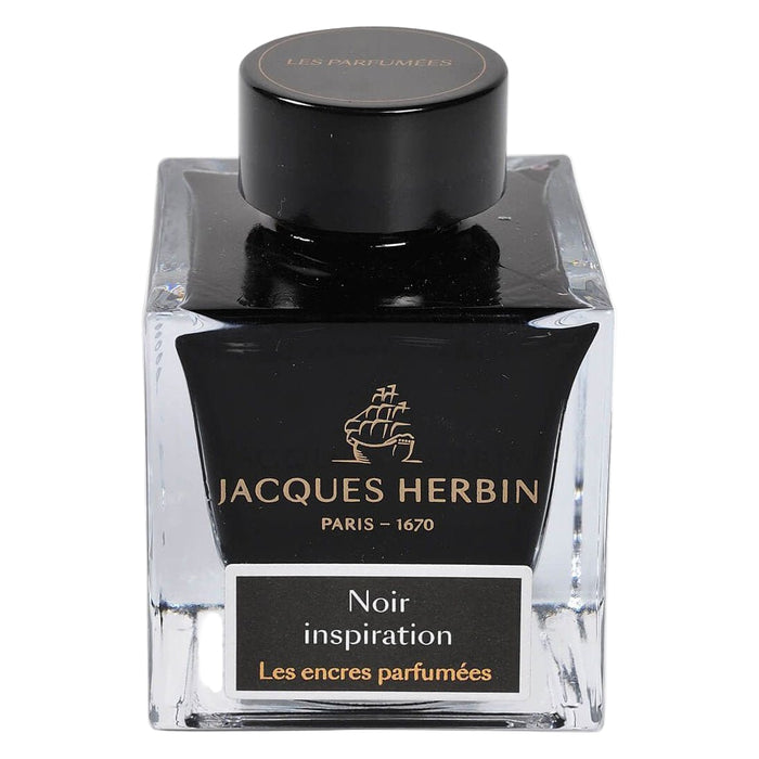 Jacques Herbin Perfumed Ink Bottle (Noir Inspiration - 50 ML) 14709JT - SCOOBOO - JHB_PRFM_INKBTL_NOIINSP_50ML_14709JT - Ink Bottle