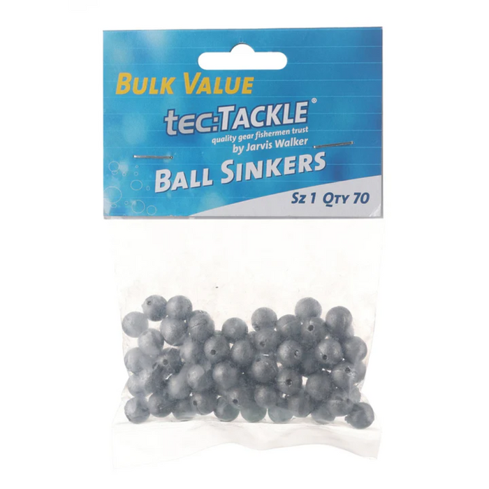 JARVIS WALKER TEC TACKLE BALL SINKERS VALUE PACK [SZ:#1 PS:70 PACK]