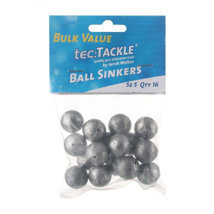 JARVIS WALKER TEC TACKLE BALL SINKERS VALUE PACK [SZ:#5 PS:16 PACK]