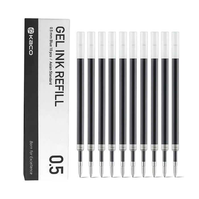 Kaco 0.5mm Bullet Tip Gel Pen Refill Set