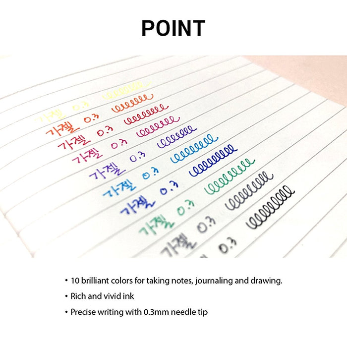 Lineplus Gel Pens 0.3mm - SCOOBOO - Gel Pens